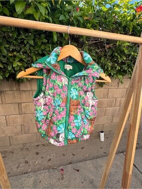 Princess Highway Floral & Green Quilted Kids Vest